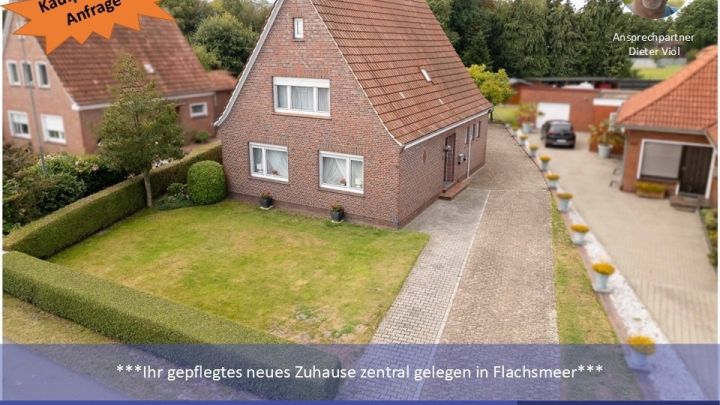 *** Sehr gepflegt, großer Garten, ruhig und dennoch zentral gelegen in Flachsmeer***